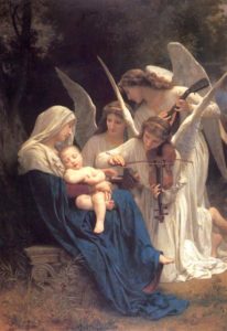 William-Adolphe Bouguereau, Song of the Angels, 1881, public domain, WikiArt
