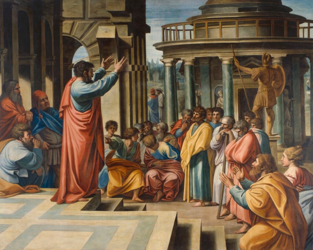 Image of Saint Paul preaching at the Aeropagus